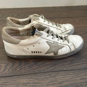 Golden Goose Deluxe Brand - white and silver sneakers